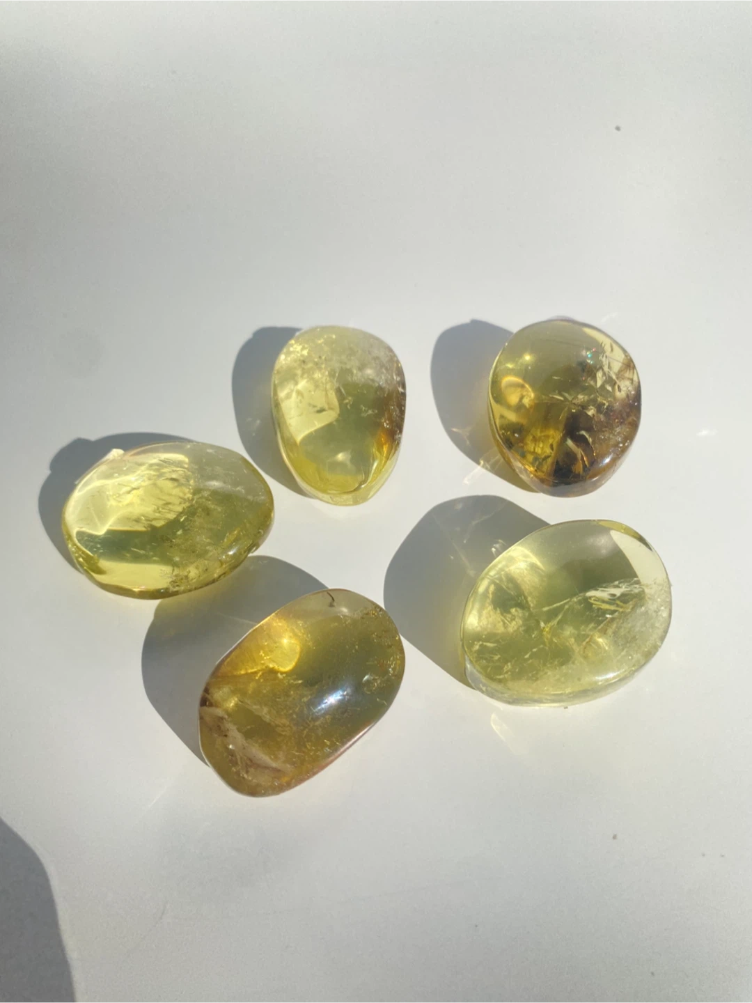 Natural Citrine Polished Palm Stones