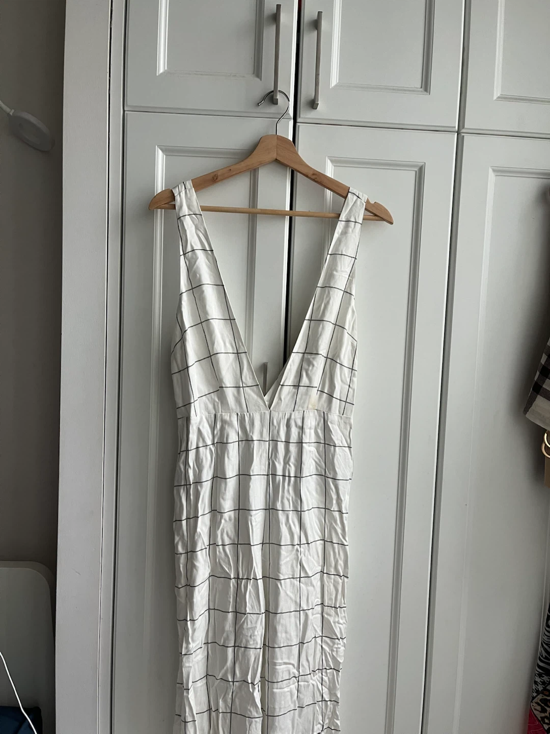 Forever 21 Grid Print Jumper Dress