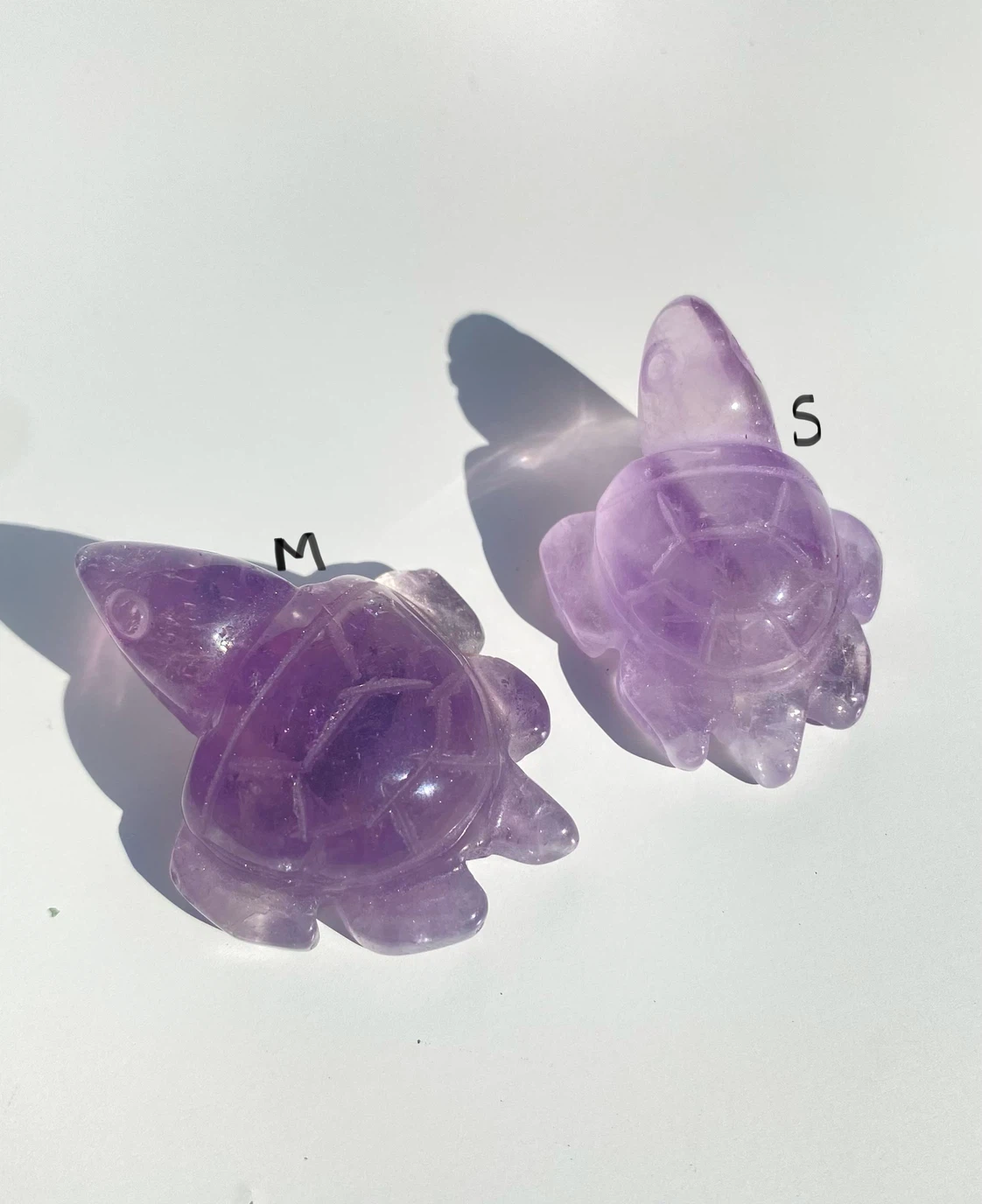 Amethyst Carved Turtle Figurines