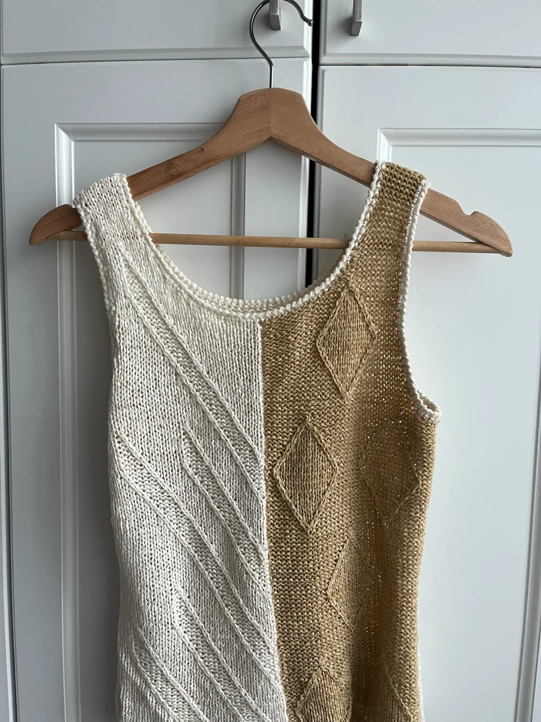 Two-Tone Knit Tank Top