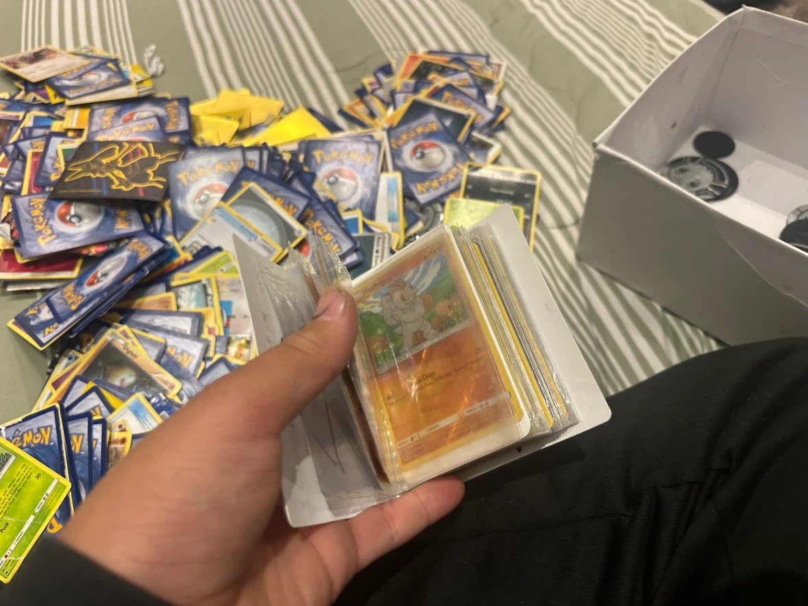 Large Pokemon Trading Card Collection with Tokens - photo 2