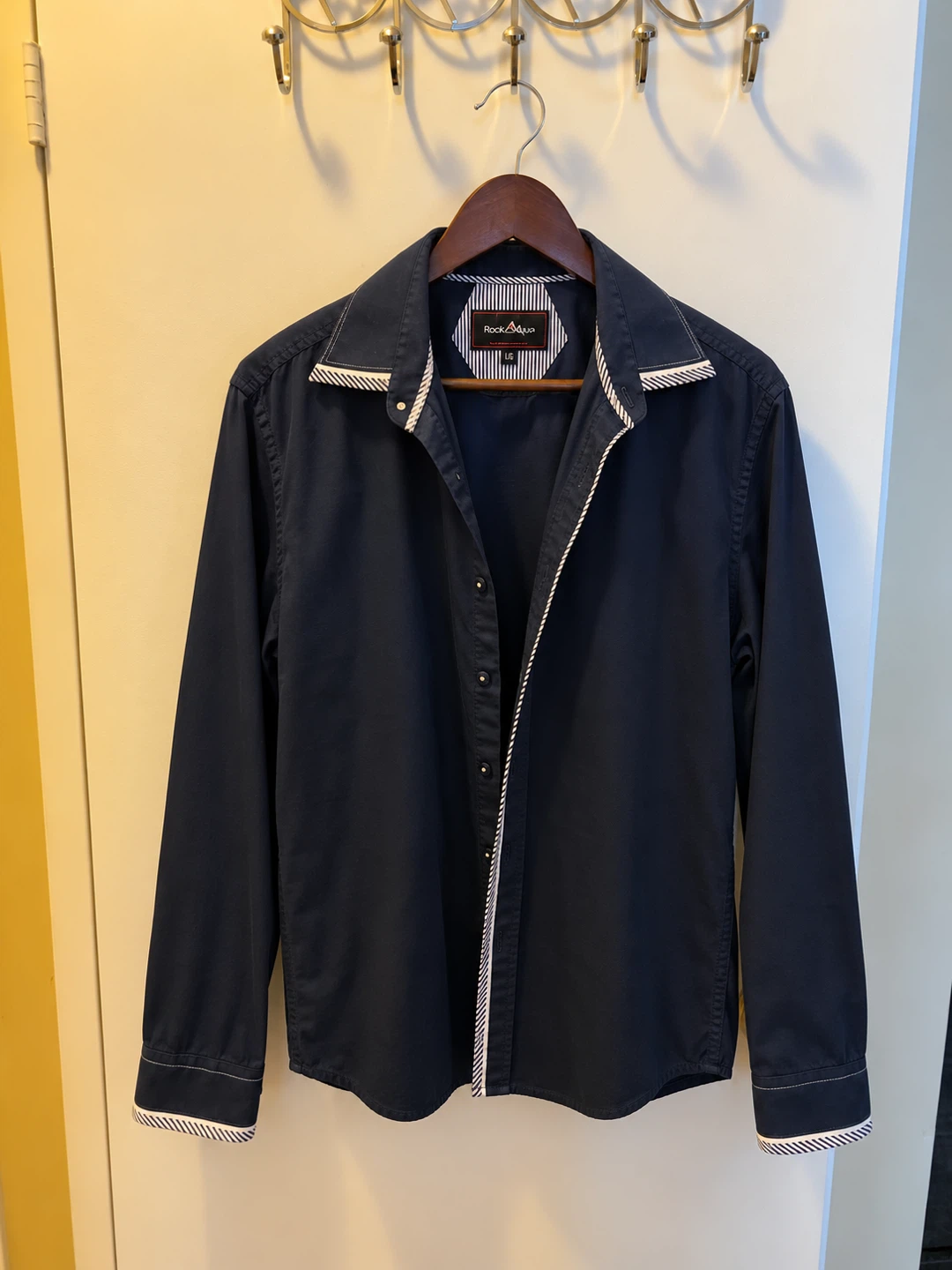 100% Cotton Navy Blue Long Sleeve Shirt