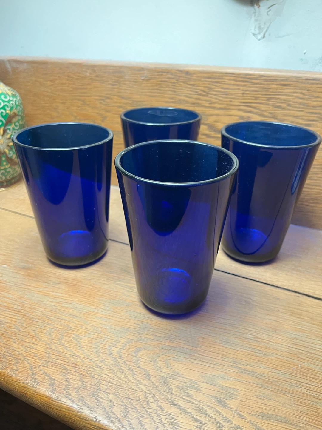 Set of 4 Dansk Cobalt Blue Drinking Glasses