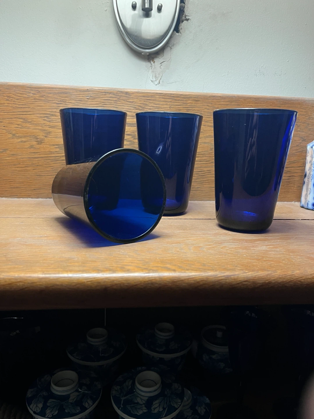 Set of 4 Dansk Cobalt Blue Drinking Glasses - photo 3