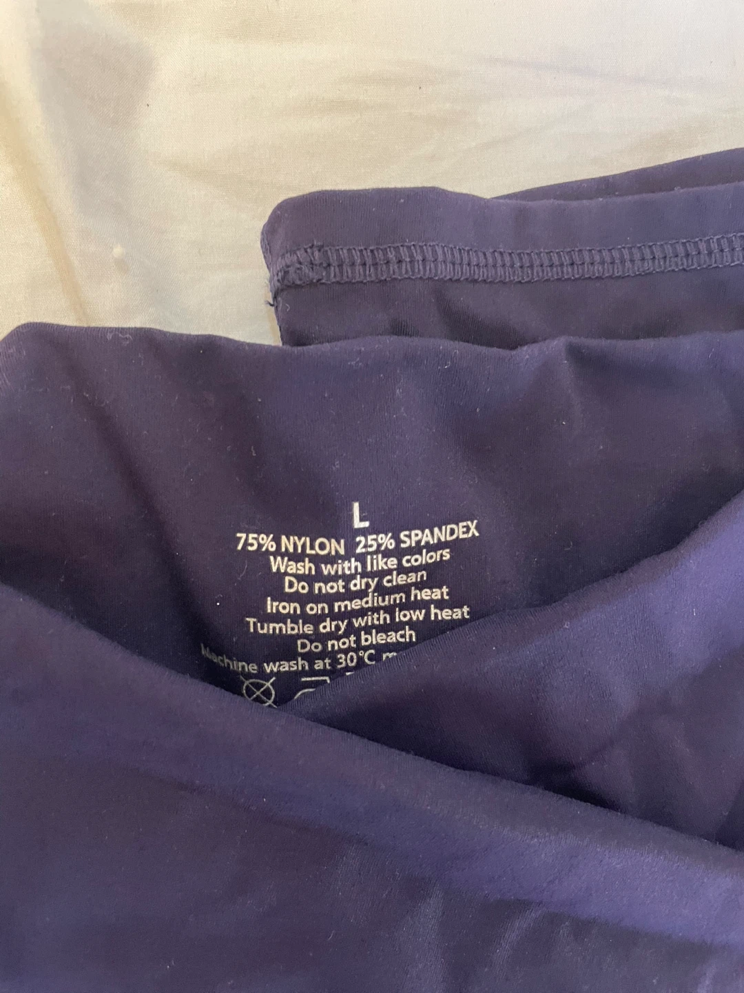 Purple Cross-Waist Flare Leggings Large - photo 2