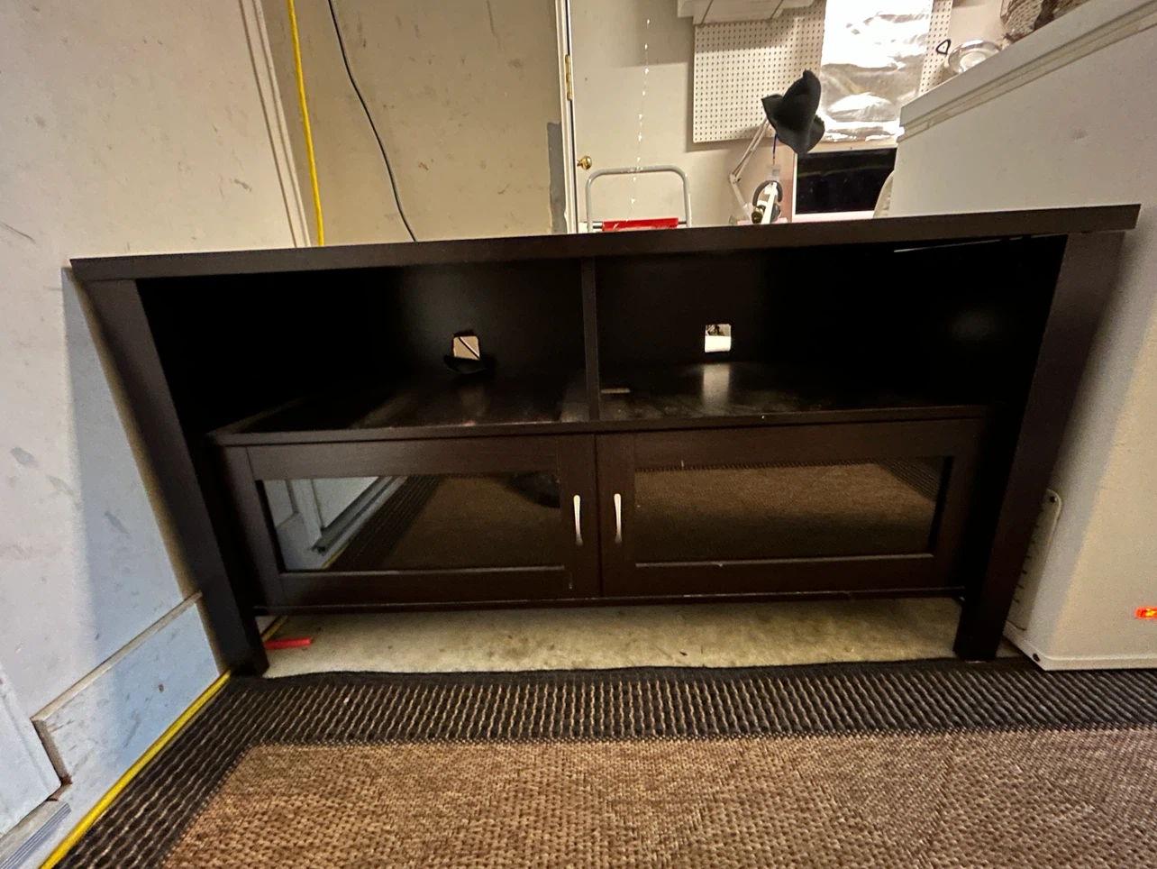 Dark Brown Media Console TV Stand