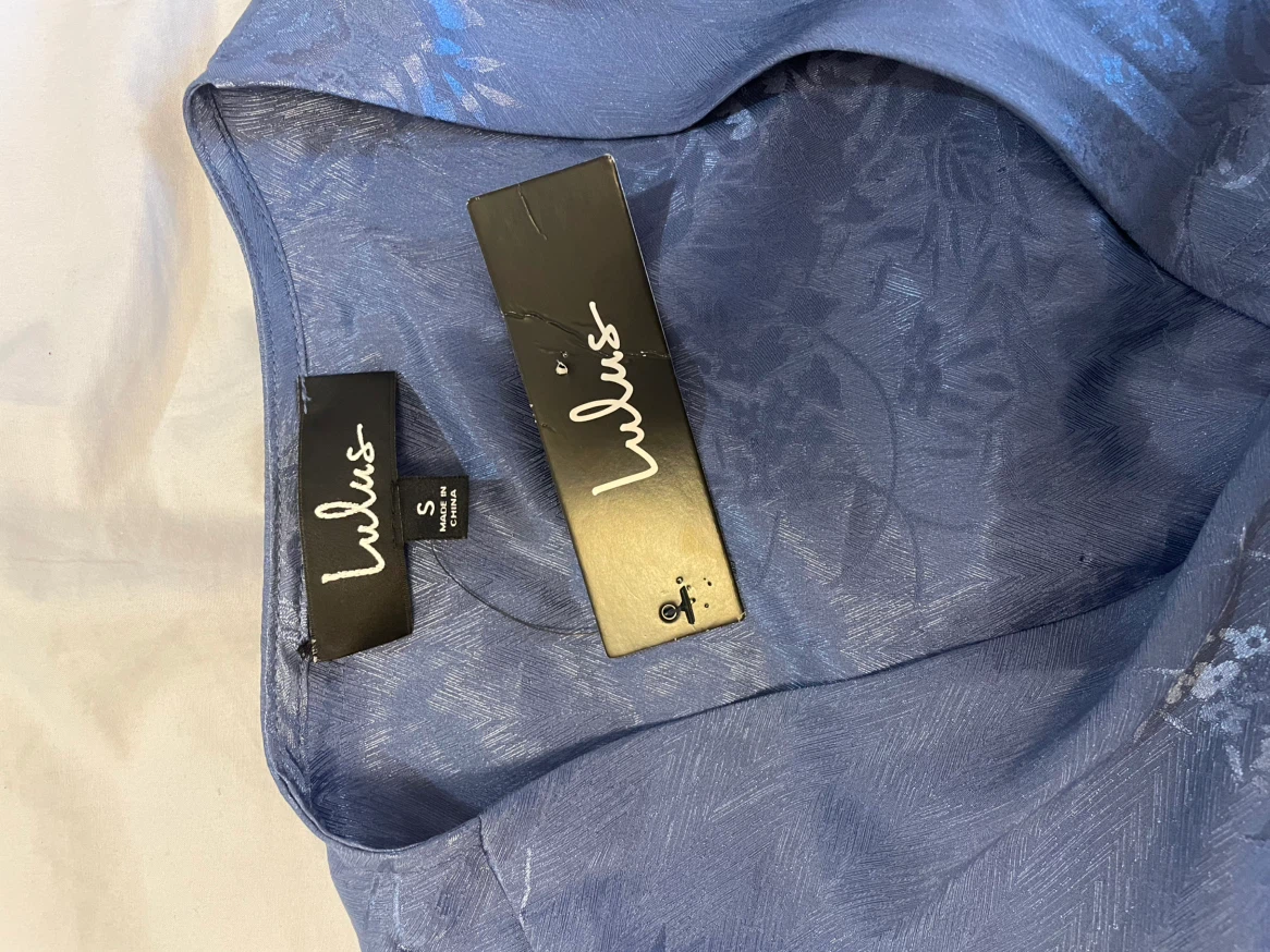 Lulus blue floral long sleeve wrap top - photo 2