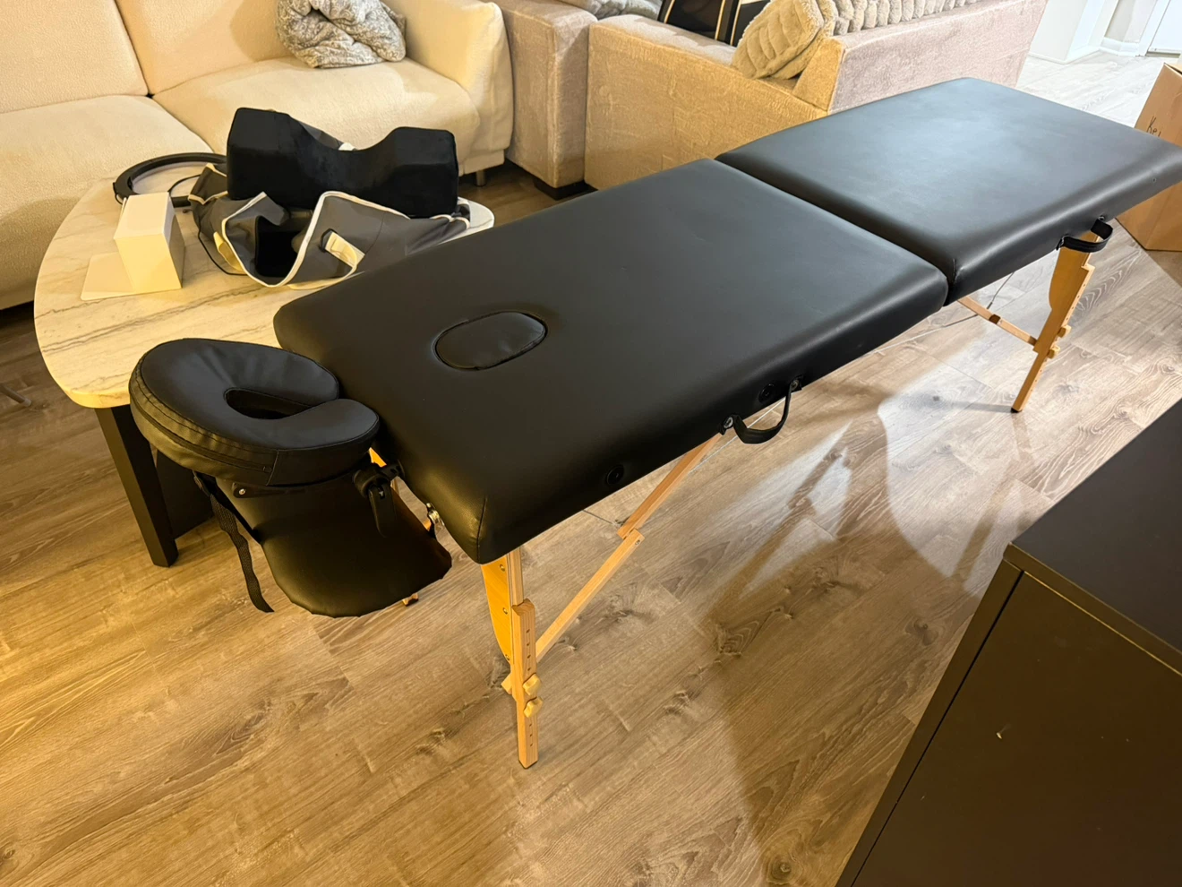 Portable Black Massage Table - photo 3