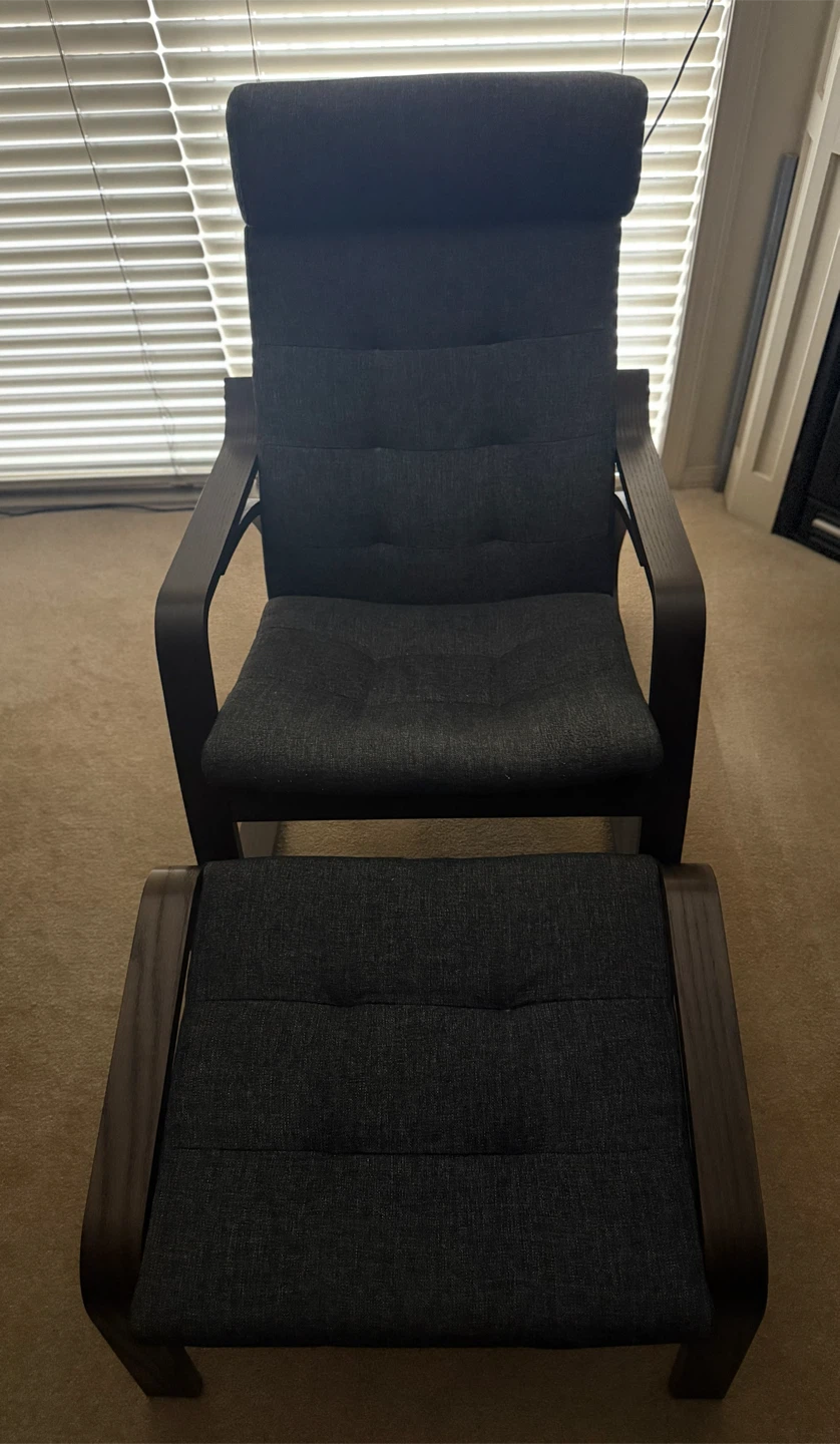 IKEA Poäng Armchair and Ottoman - photo 4