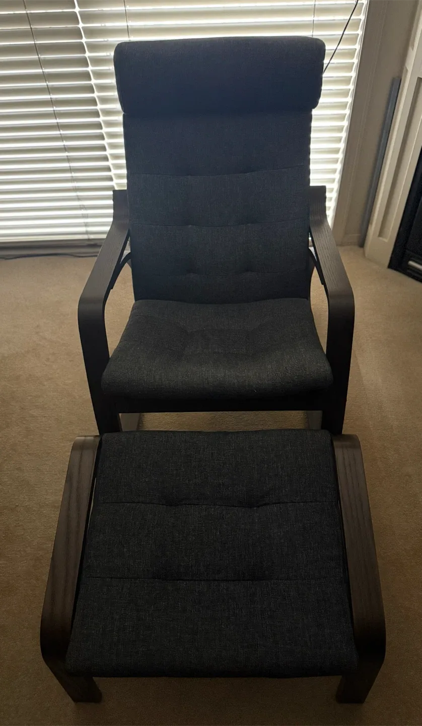 IKEA Poäng Armchair and Ottoman - photo 4