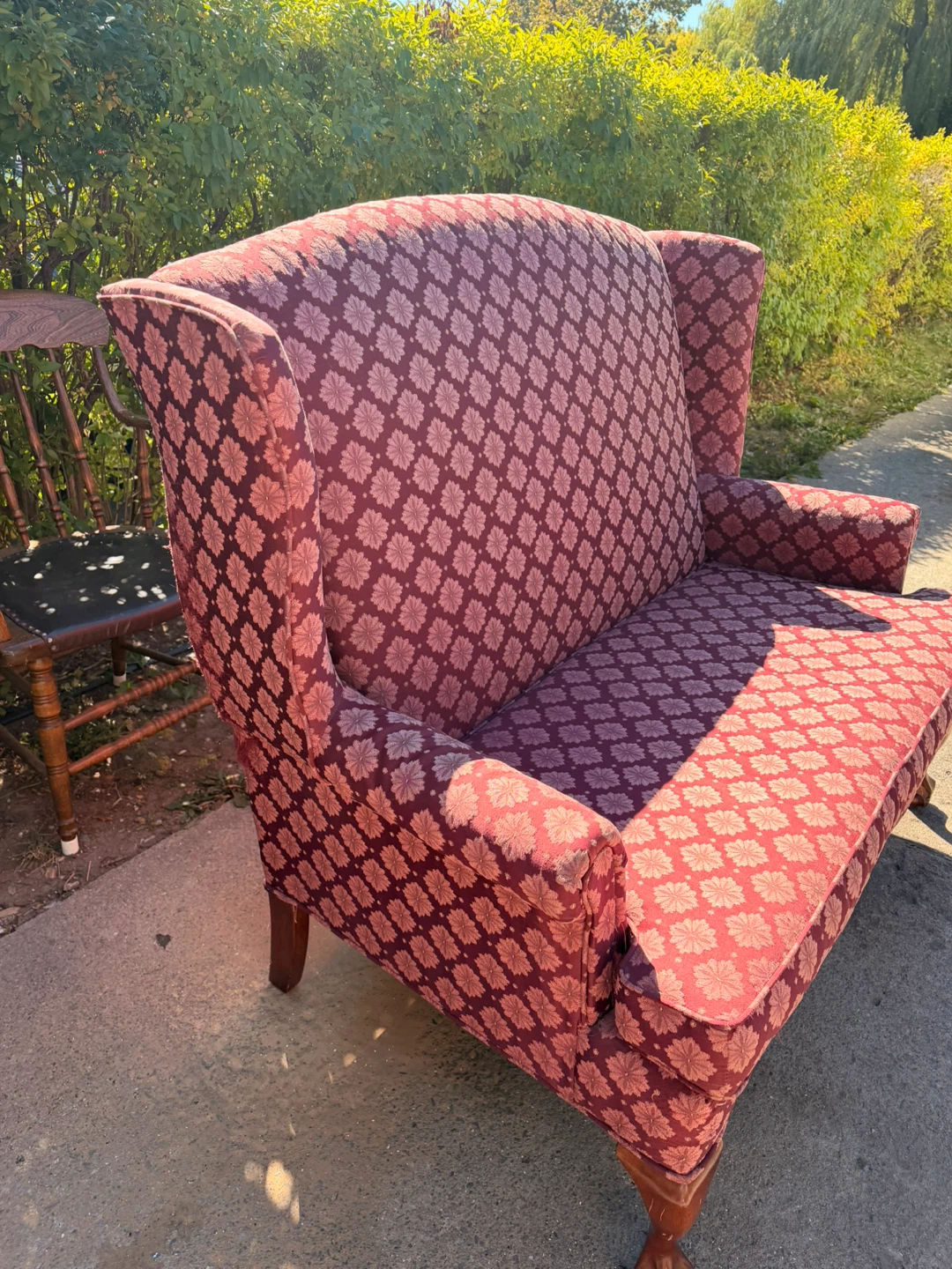 Vintage Wingback Loveseat