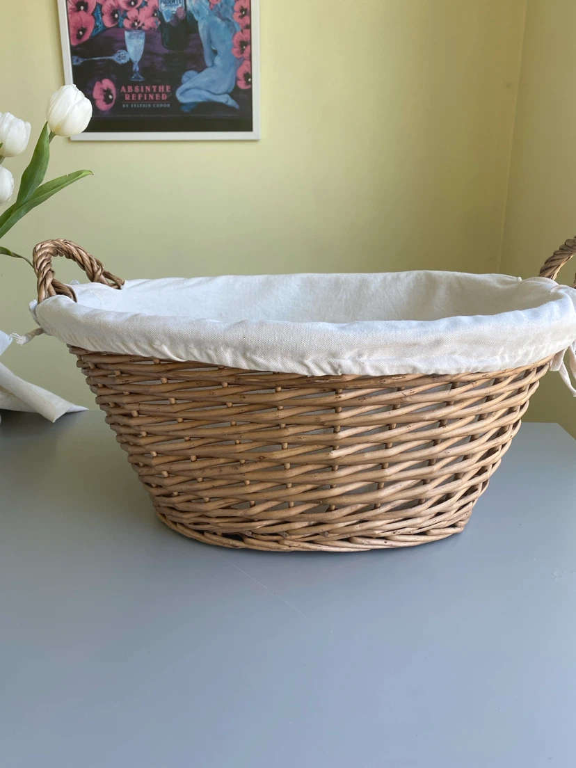 Wicker Storage Basket with Removable Liner - photo 3