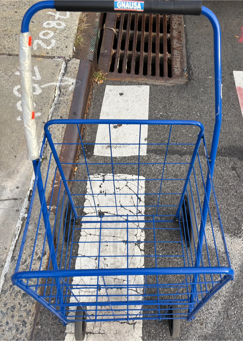 GNAUSA Blue Metal Shopping Cart