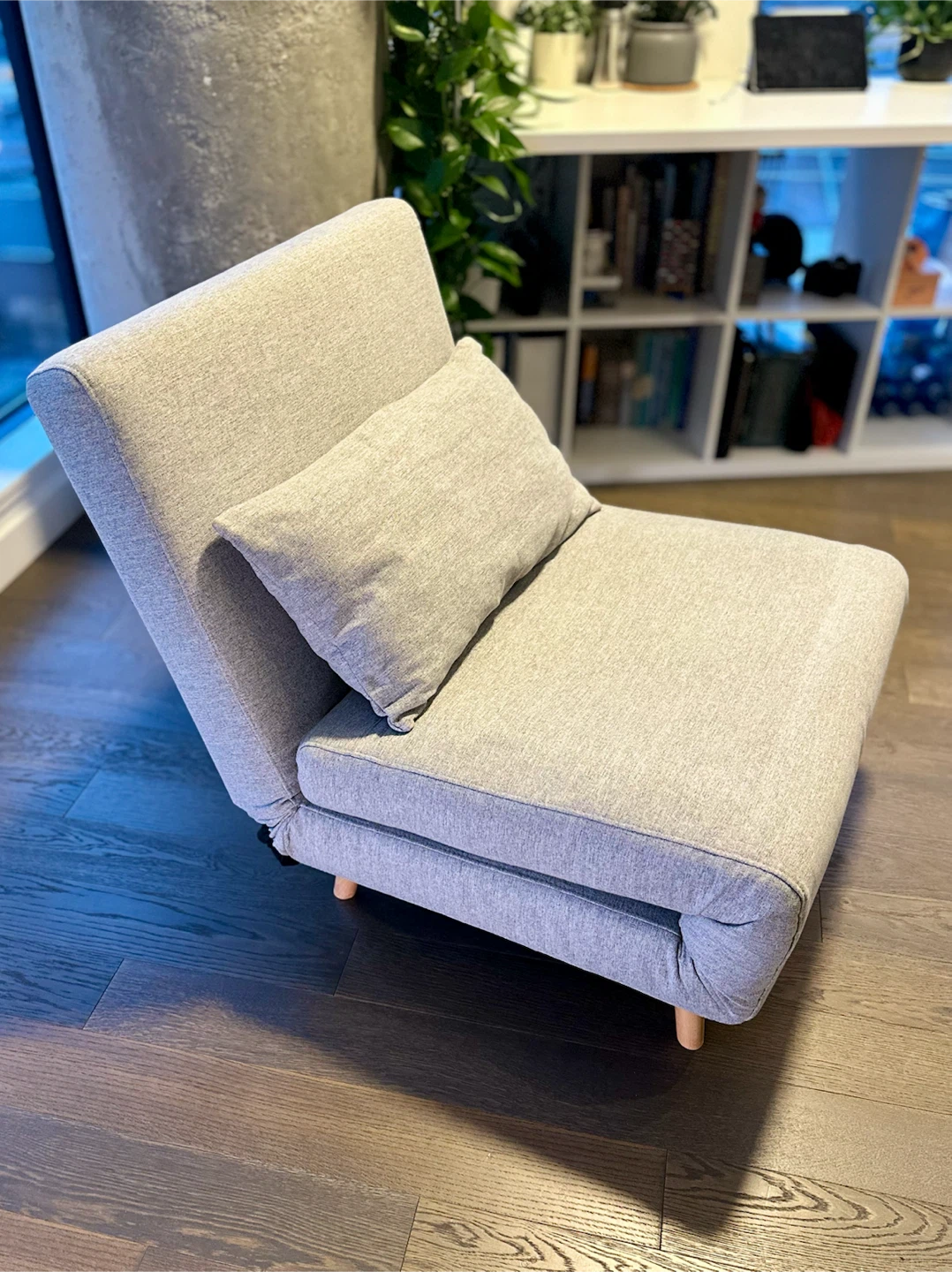 2 Convertible Grey Sofa Chairs - photo 2