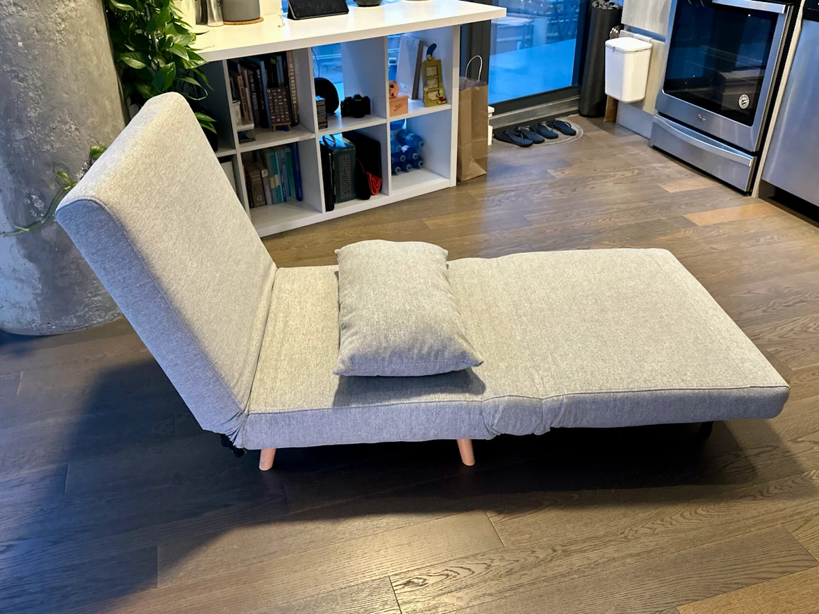2 Convertible Grey Sofa Chairs - photo 3