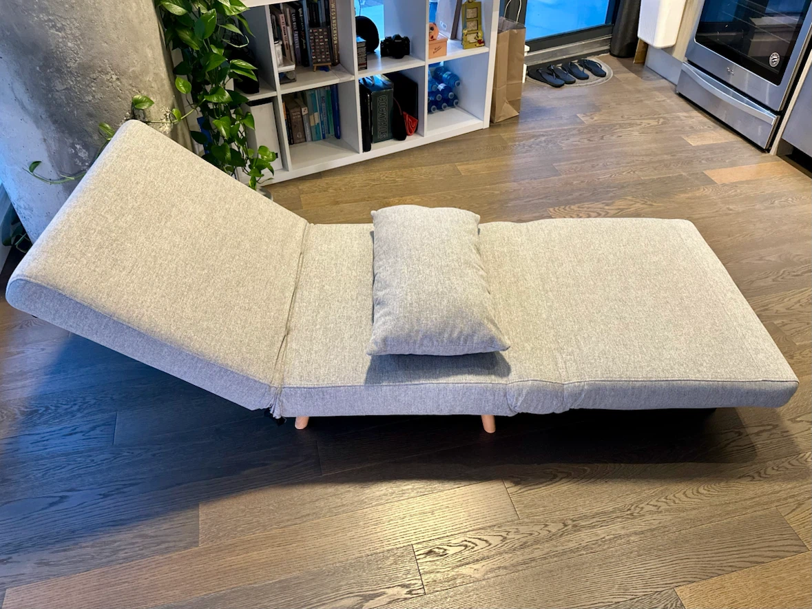 2 Convertible Grey Sofa Chairs - photo 4
