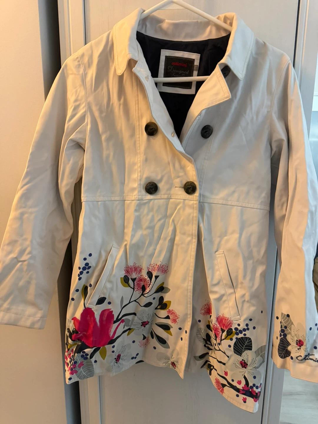 Girl’s Catimini Floral Print Coat Size 12 years old