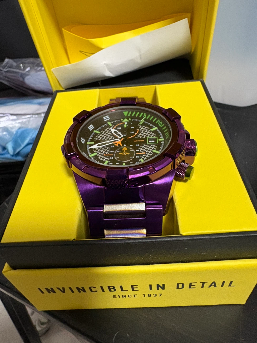 Invicta Purple Chronograph Watch