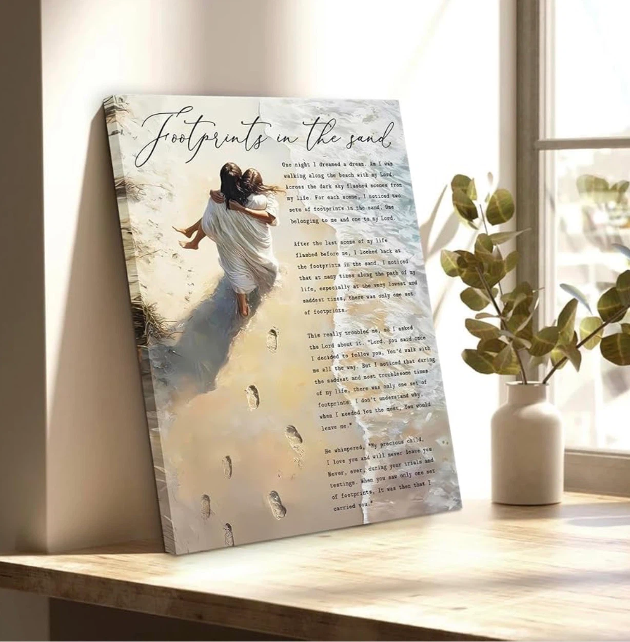 Footprints in the Sand Canvas Wall Art - photo 4