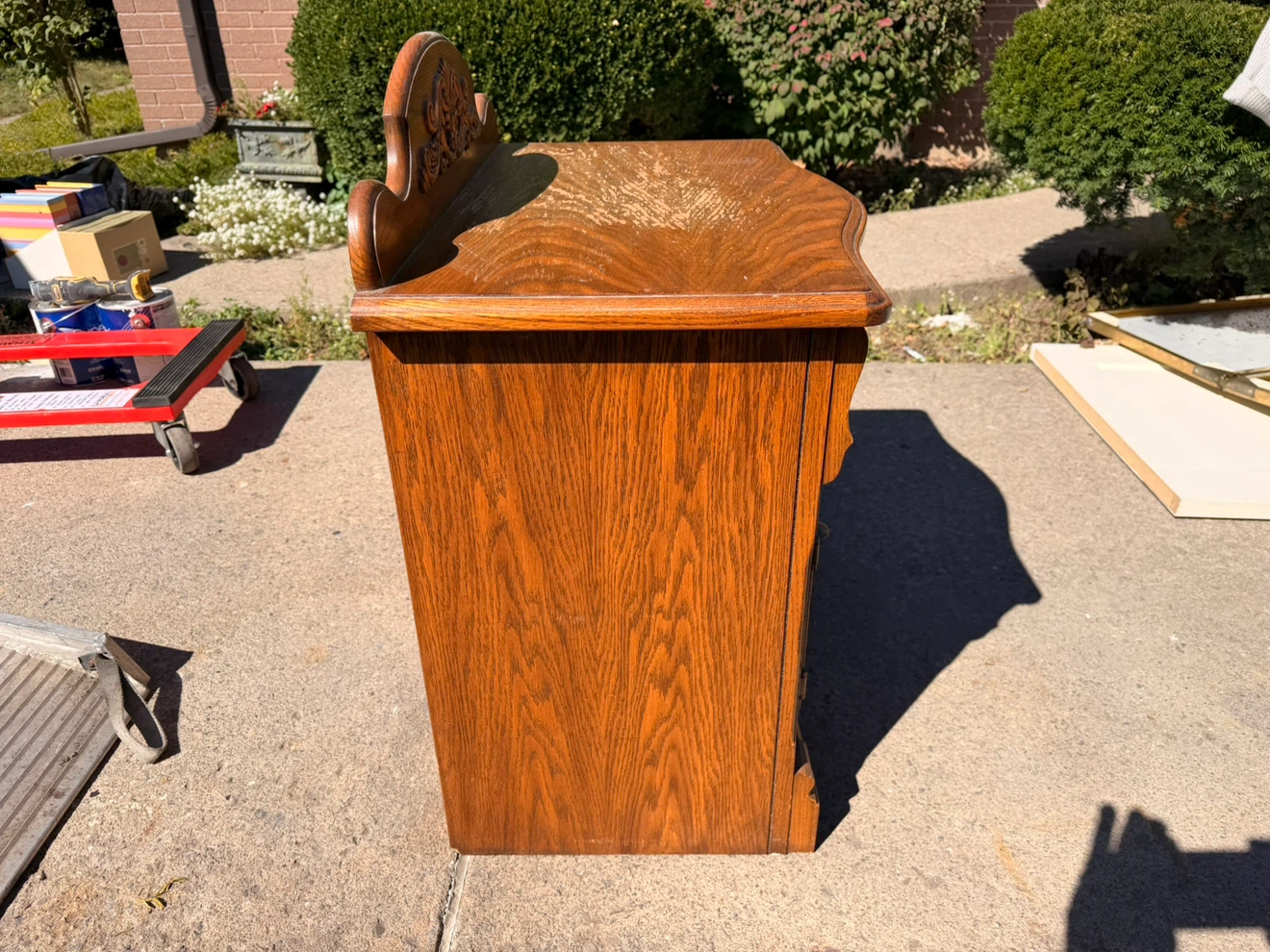 Vintage Wooden Bedside Cabinet - photo 2