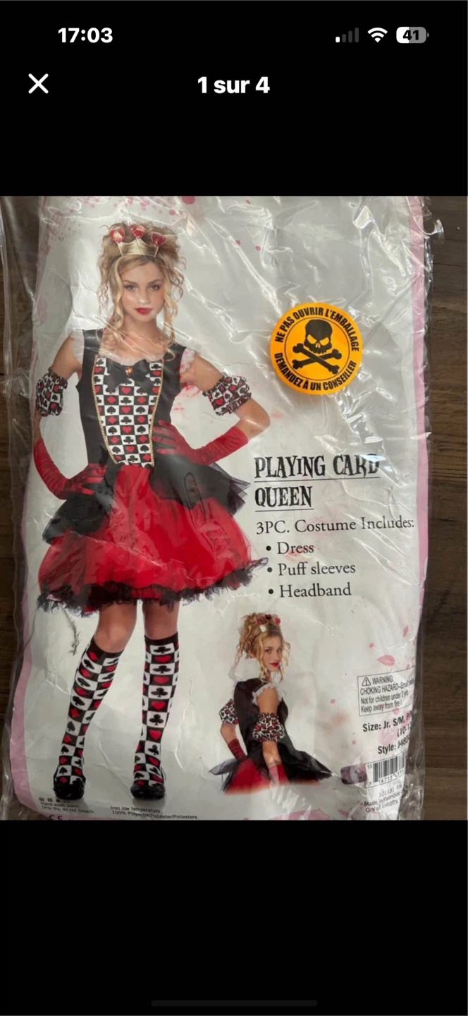 Costume de Reine de cœur Small