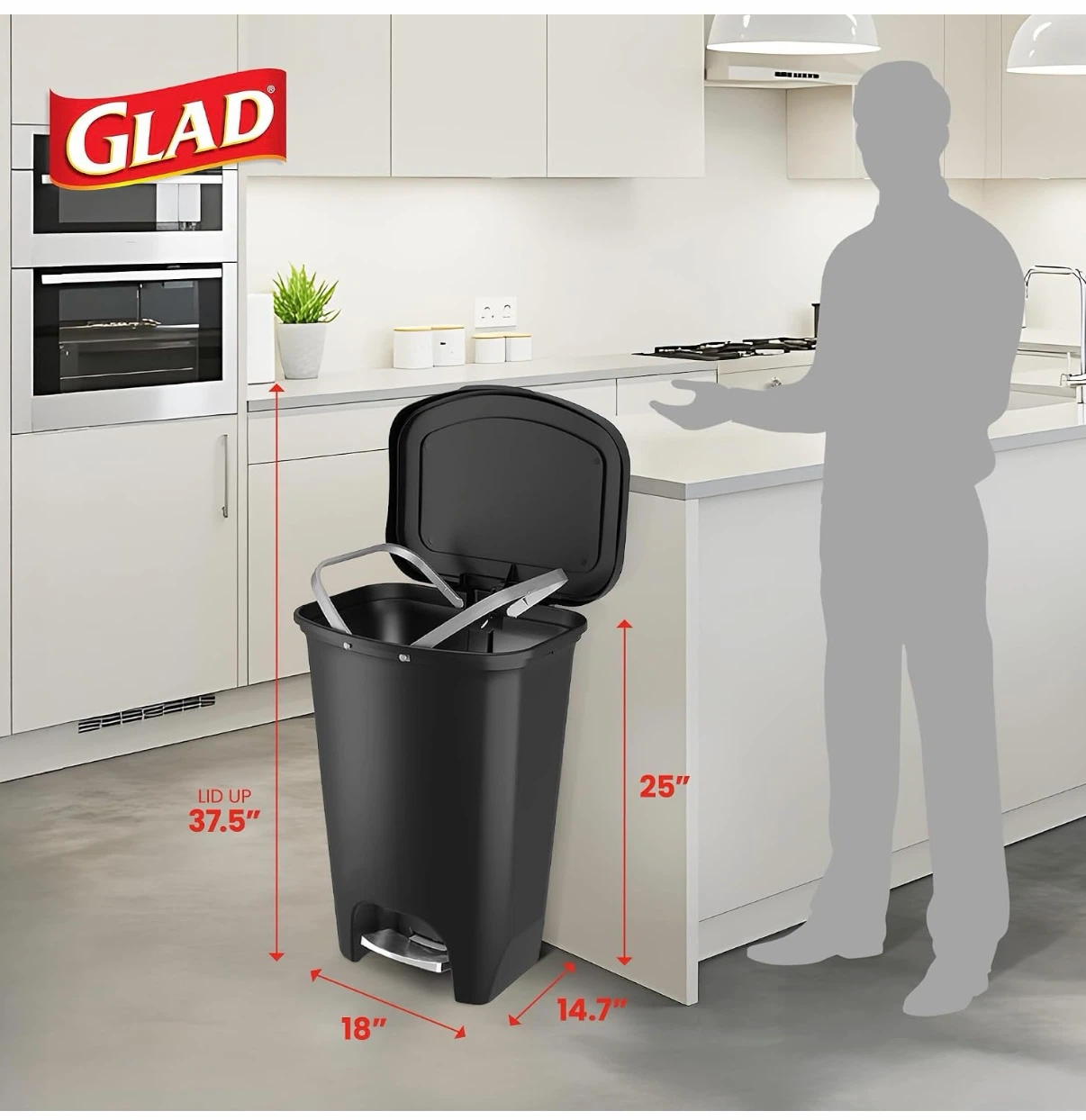 Glad 13-Gallon Step Trash Can