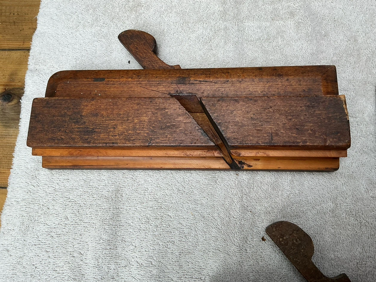Set of 3 Antique Wooden Hand Molding Planes No Blades - photo 2