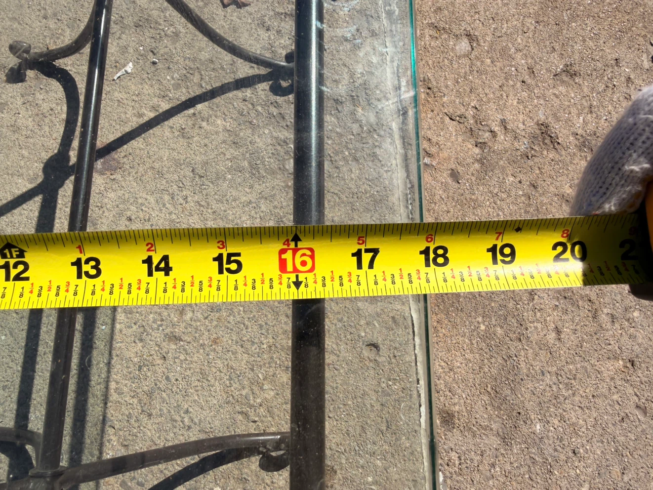 Metal and Glass Accent Table - photo 2