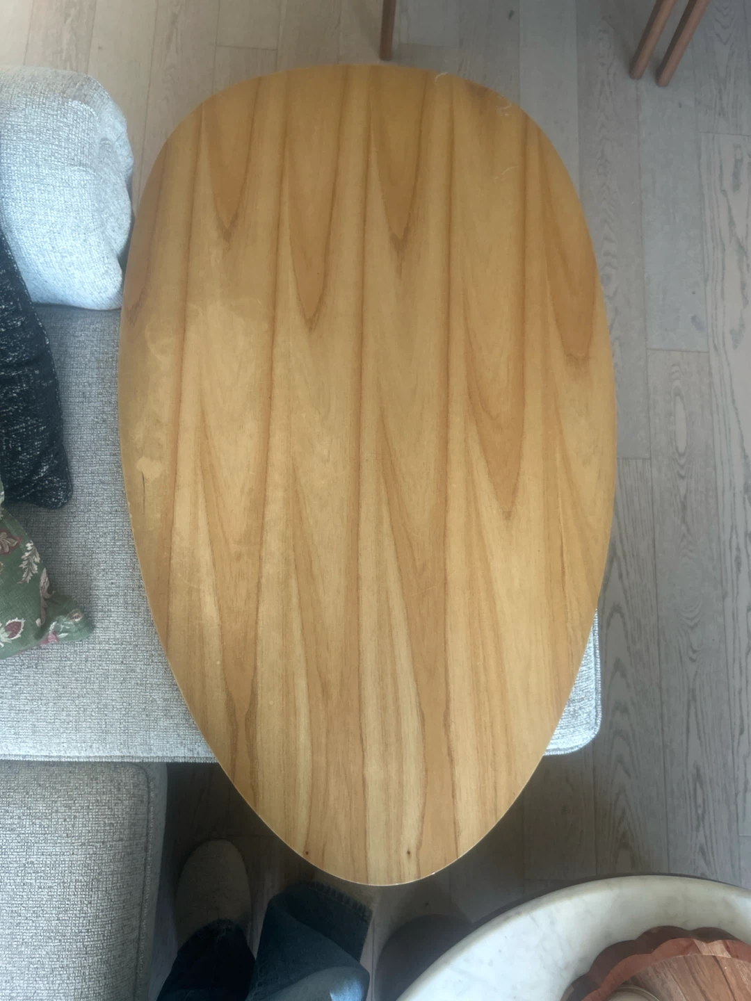 Oval wooden coffee table - photo 3