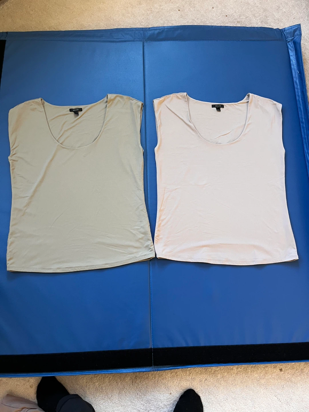 Two RW&CO sleeveless tops