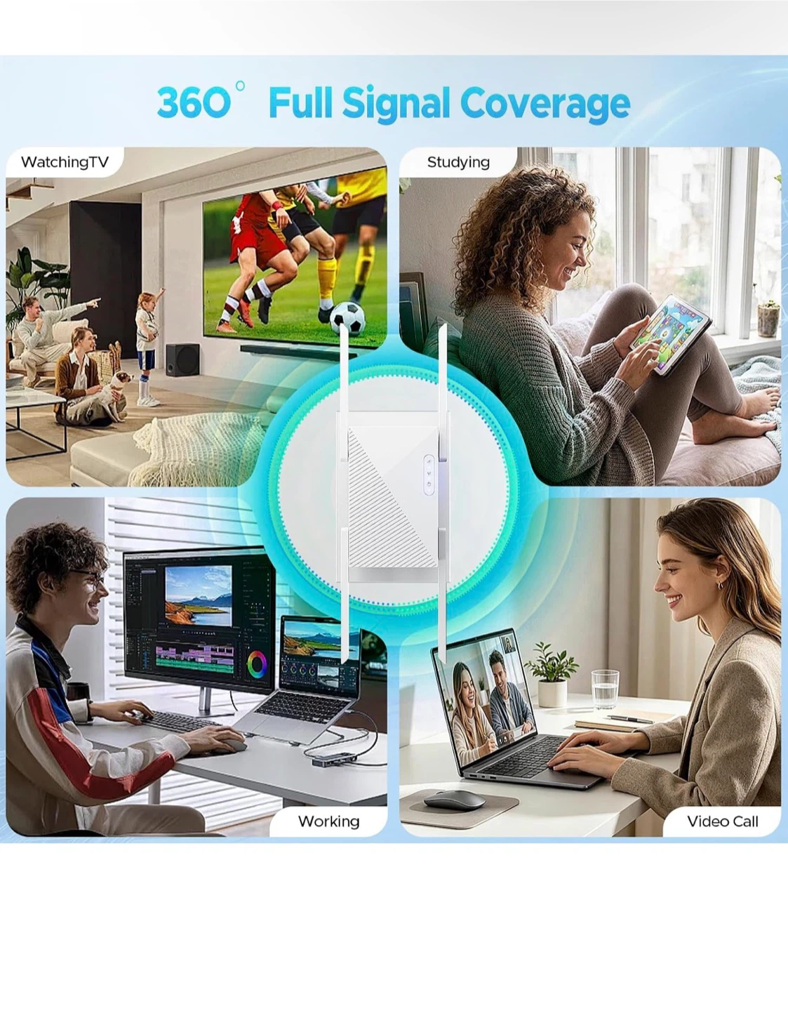 WiFi Extender Signal Booster, Ultra Fast 1200 Mbps - photo 3