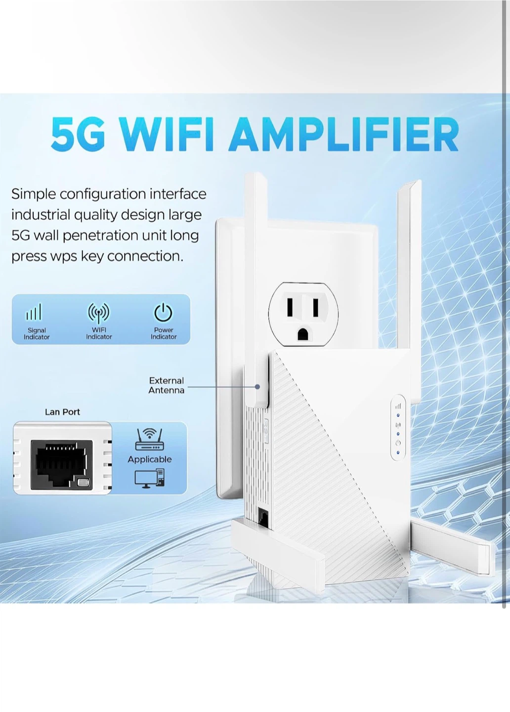 WiFi Extender Signal Booster, Ultra Fast 1200 Mbps - photo 5