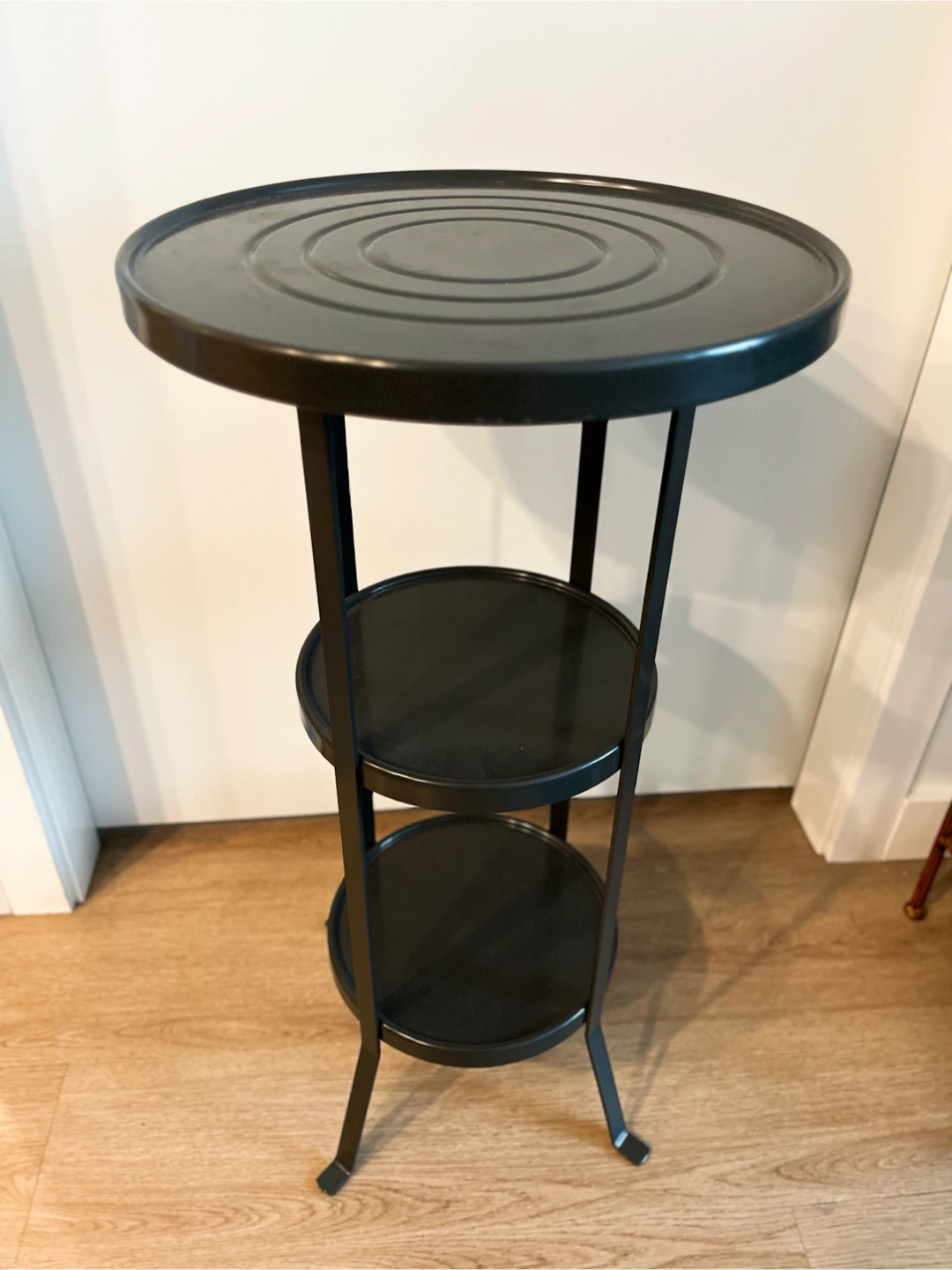 Three-Tier Round Metal Side Table (IKEA gunnern)