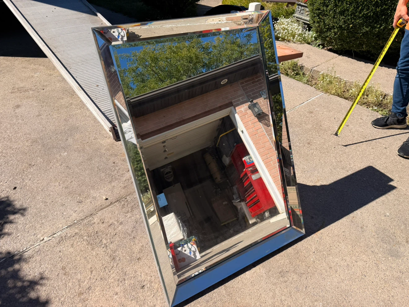 Large Beveled Wall Mirror