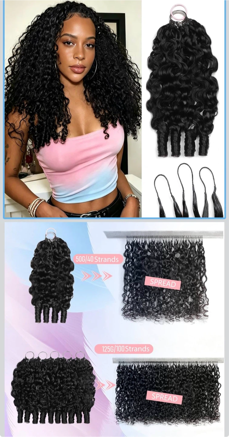 Feather 16" Burmese Curl Crochet Human Hair - photo 5
