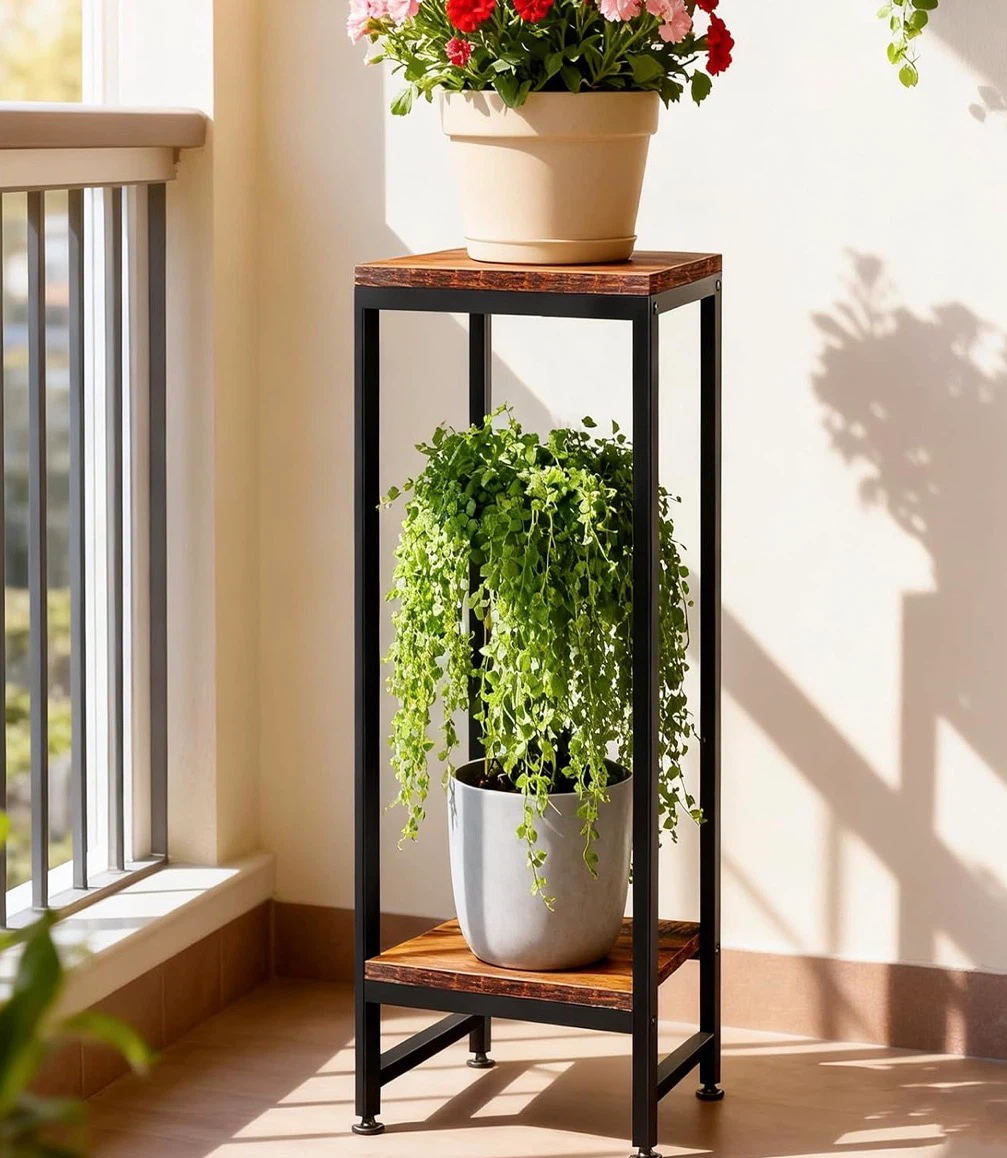 Rustic Industrial Plant Stand - photo 3