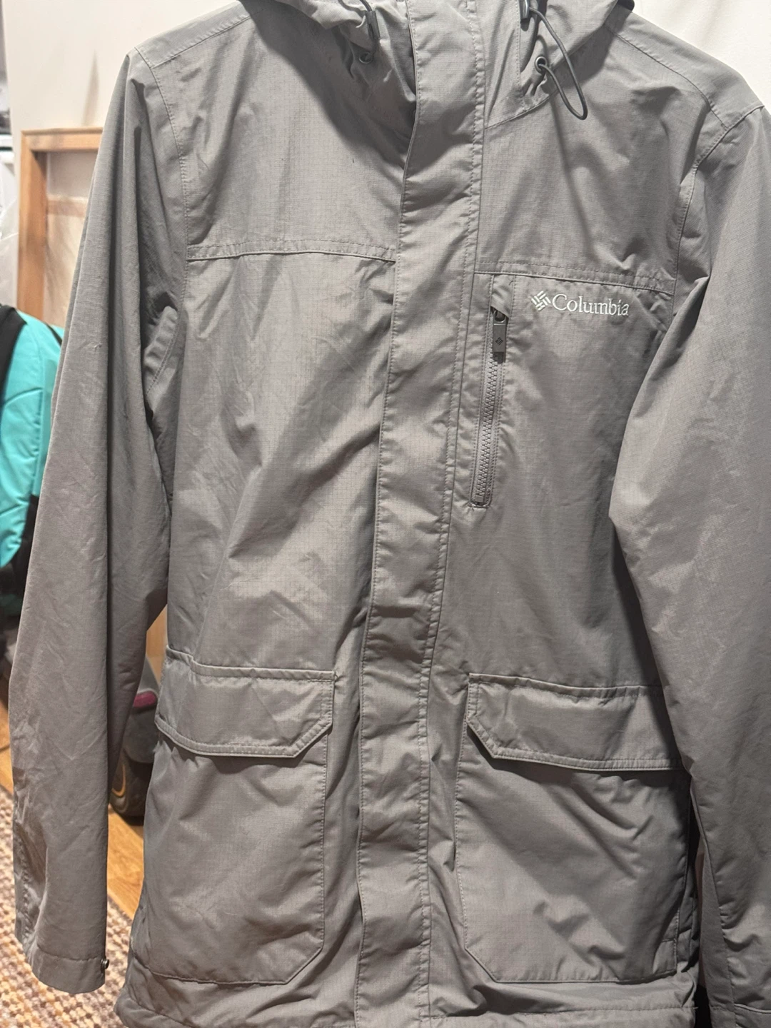 Columbia Grey Rain Jacket