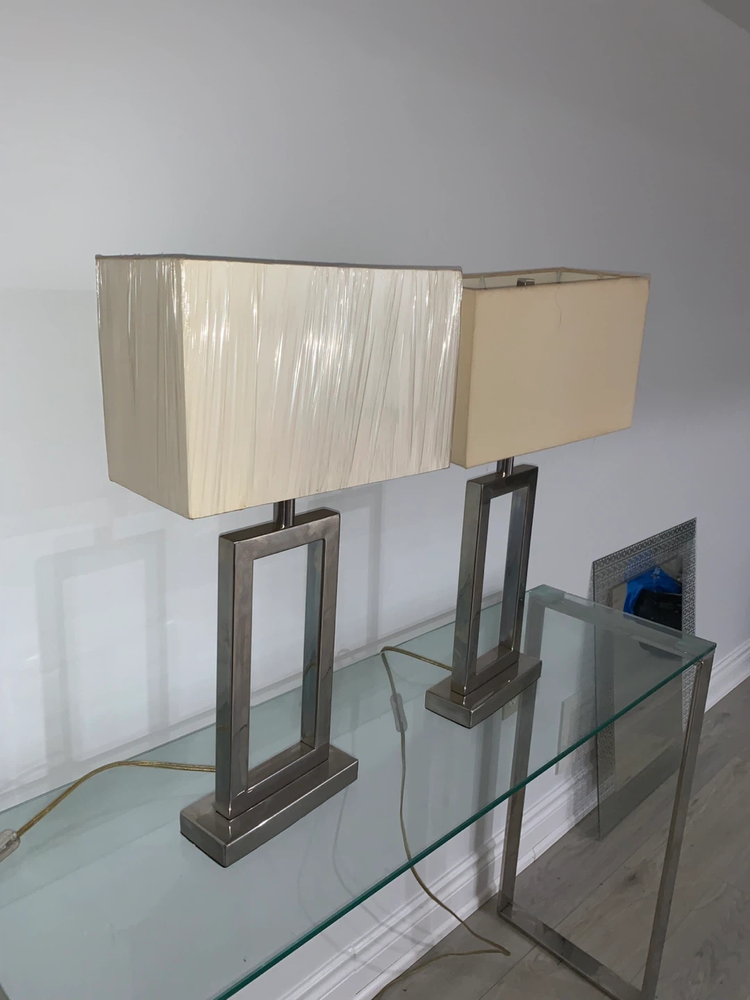 Set of Two Modern Rectangular Table Lamps - photo 2