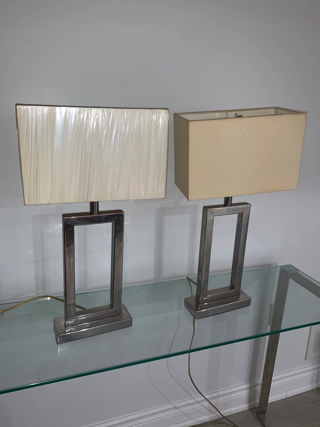 Set of Two Modern Rectangular Table Lamps - photo 3