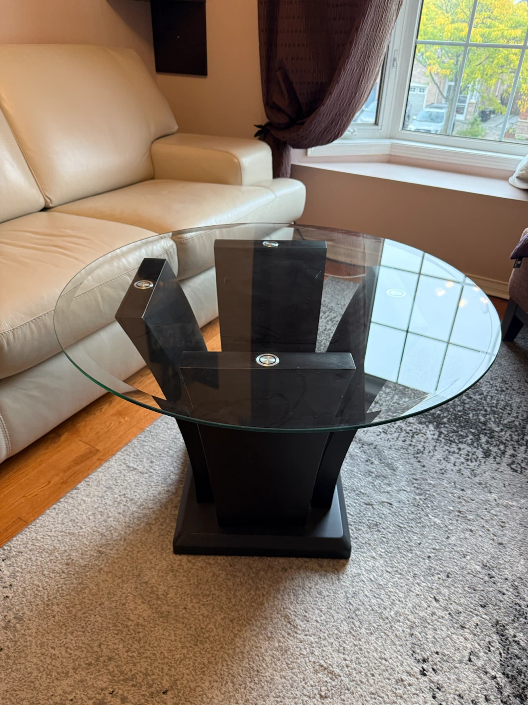 Modern Round Glass Coffee Table