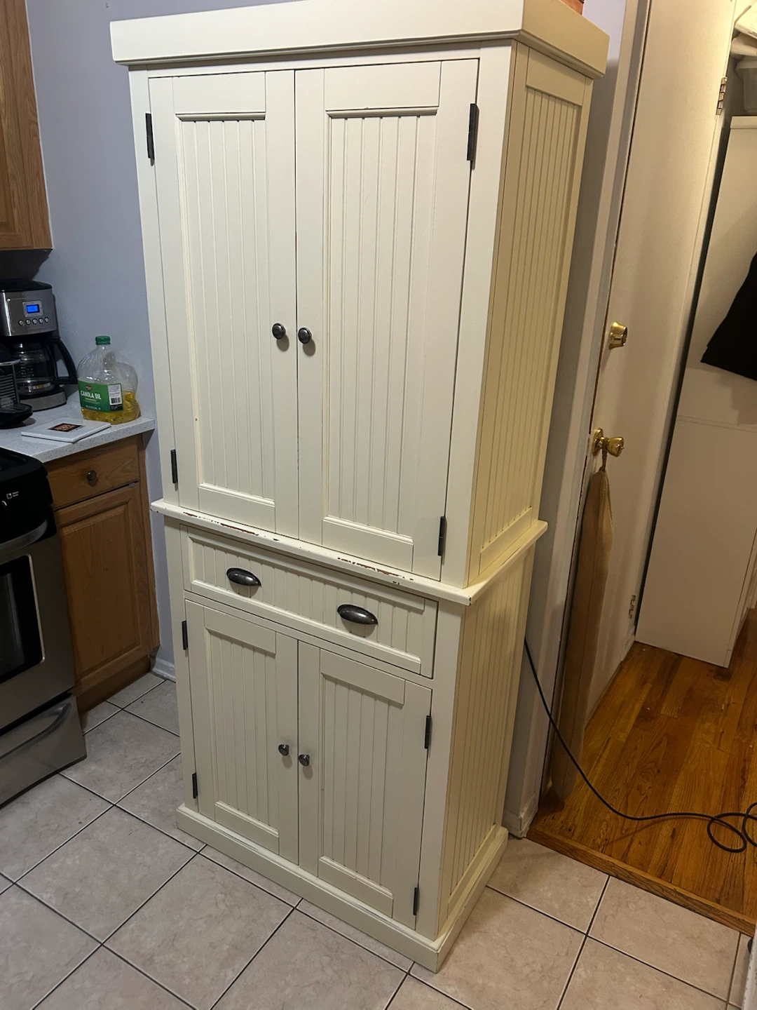 Cream Kitchen Pantry Cabinet