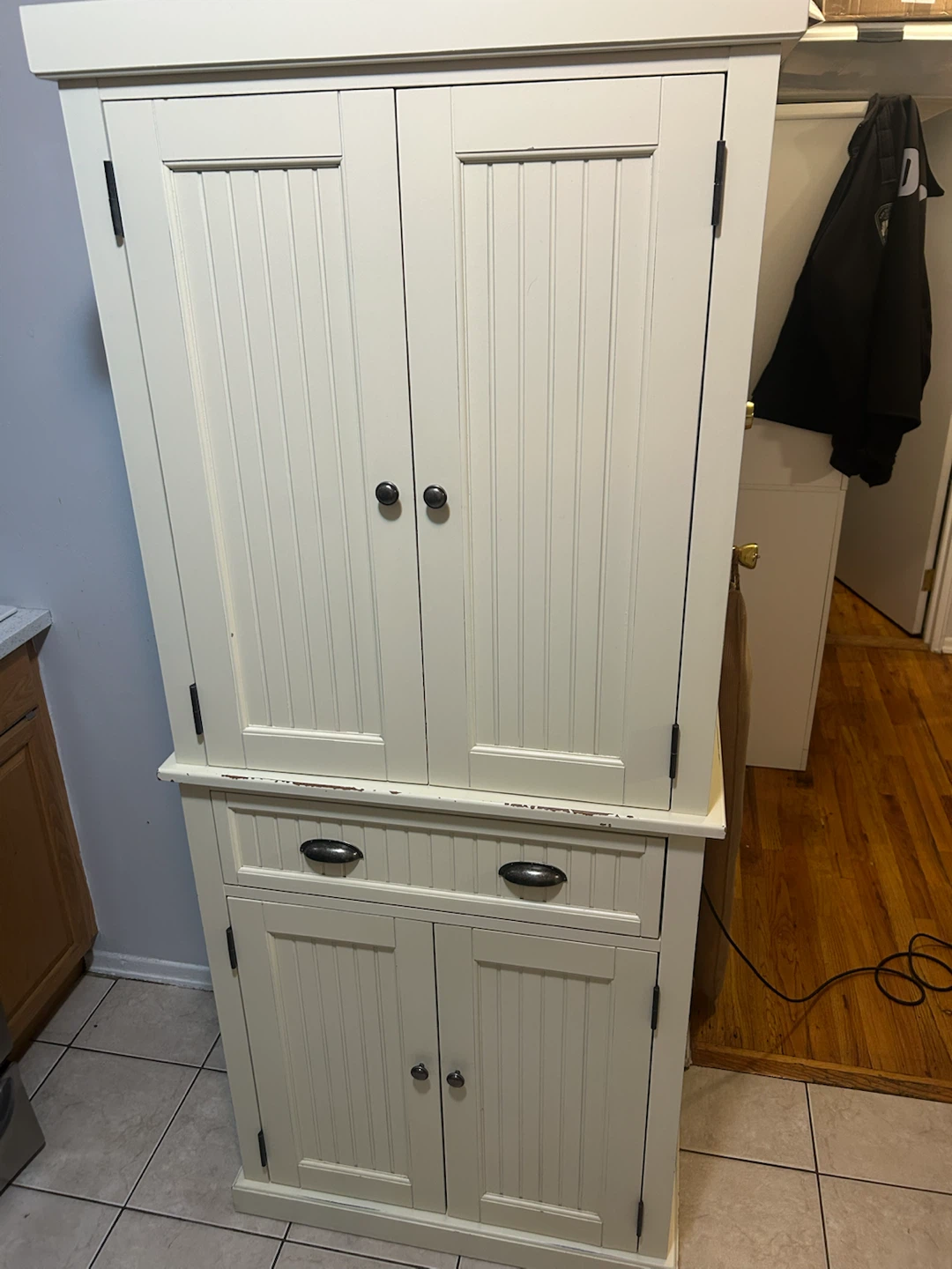 Cream Kitchen Pantry Cabinet - photo 4