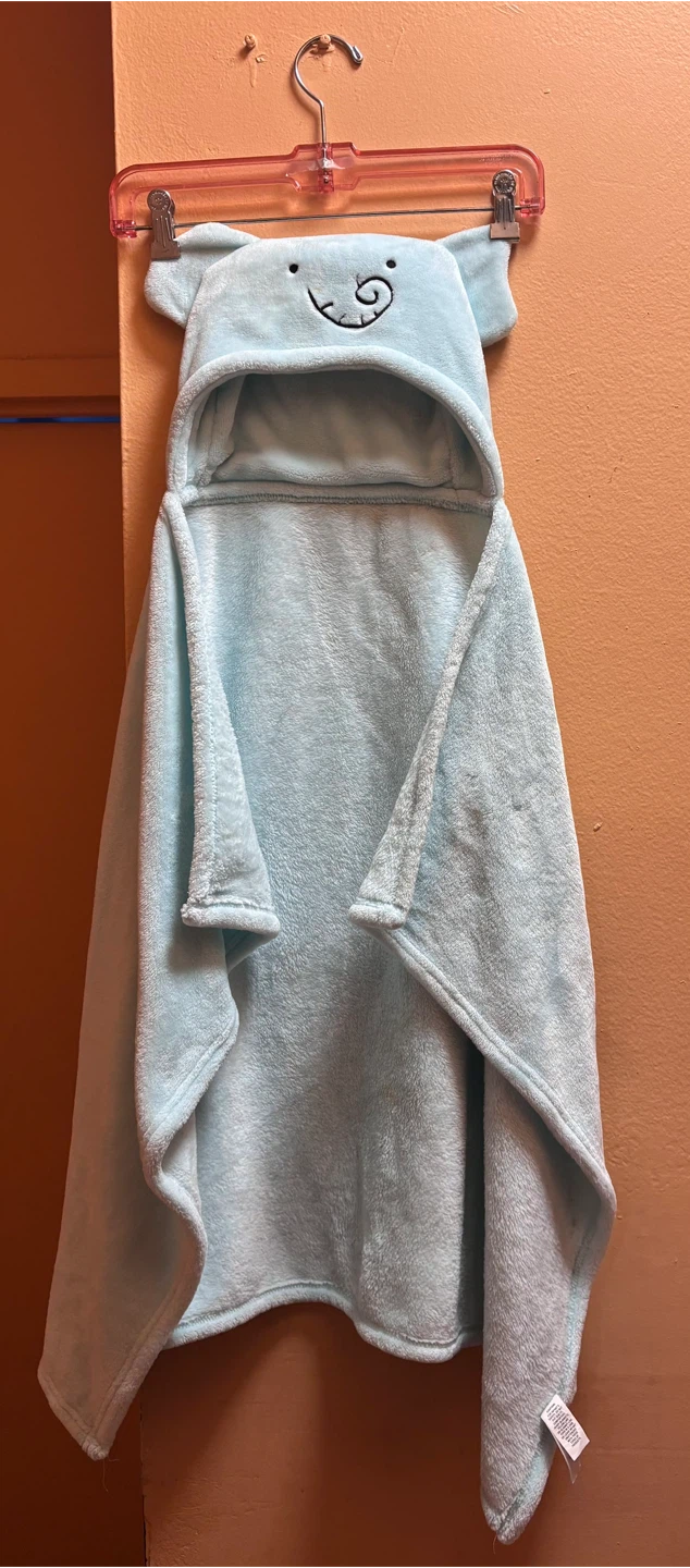Mint Green  Baby Hooded Blanket with Animal Ears