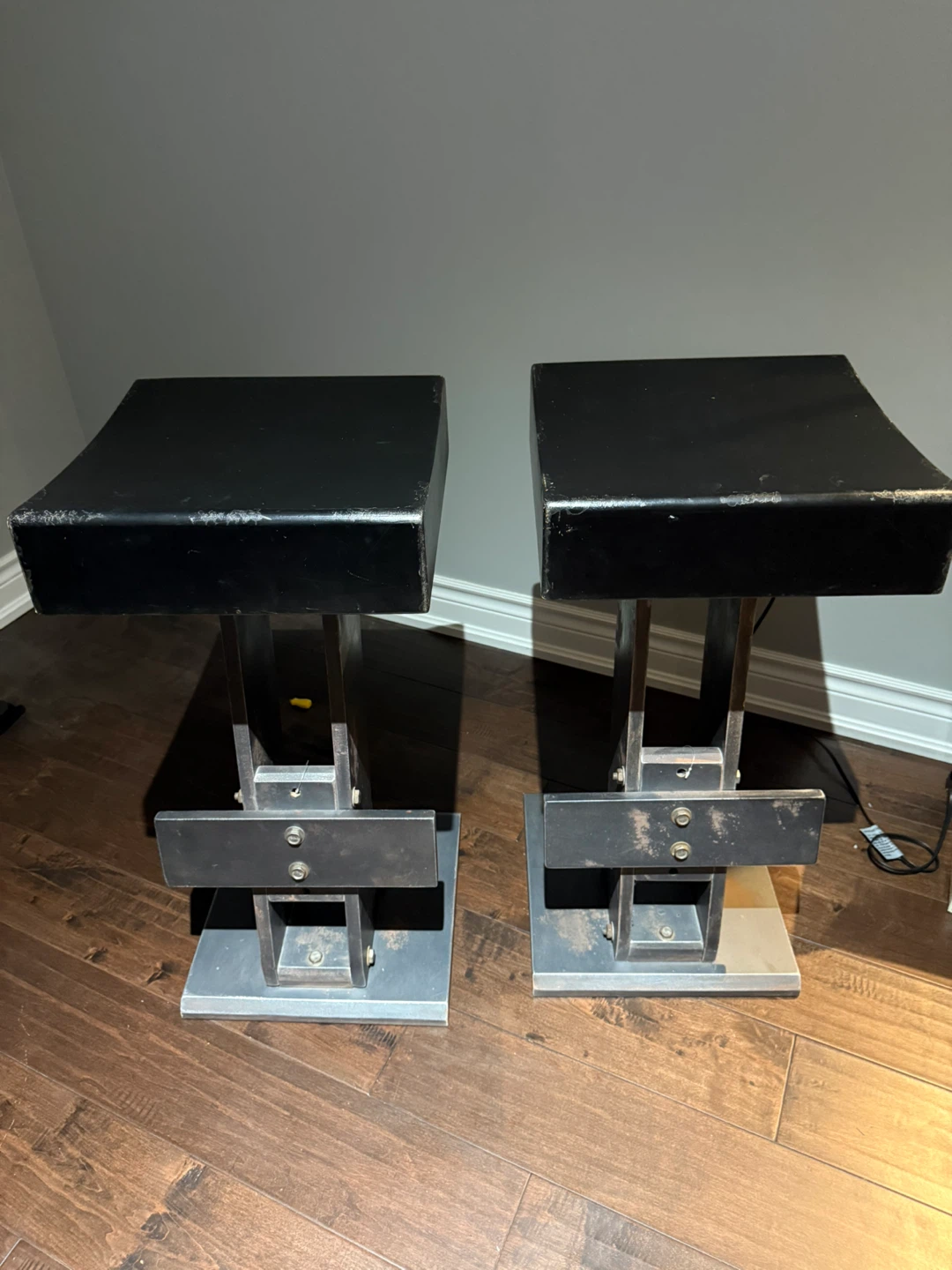 Industrial Style Bar Stools, Set of 2