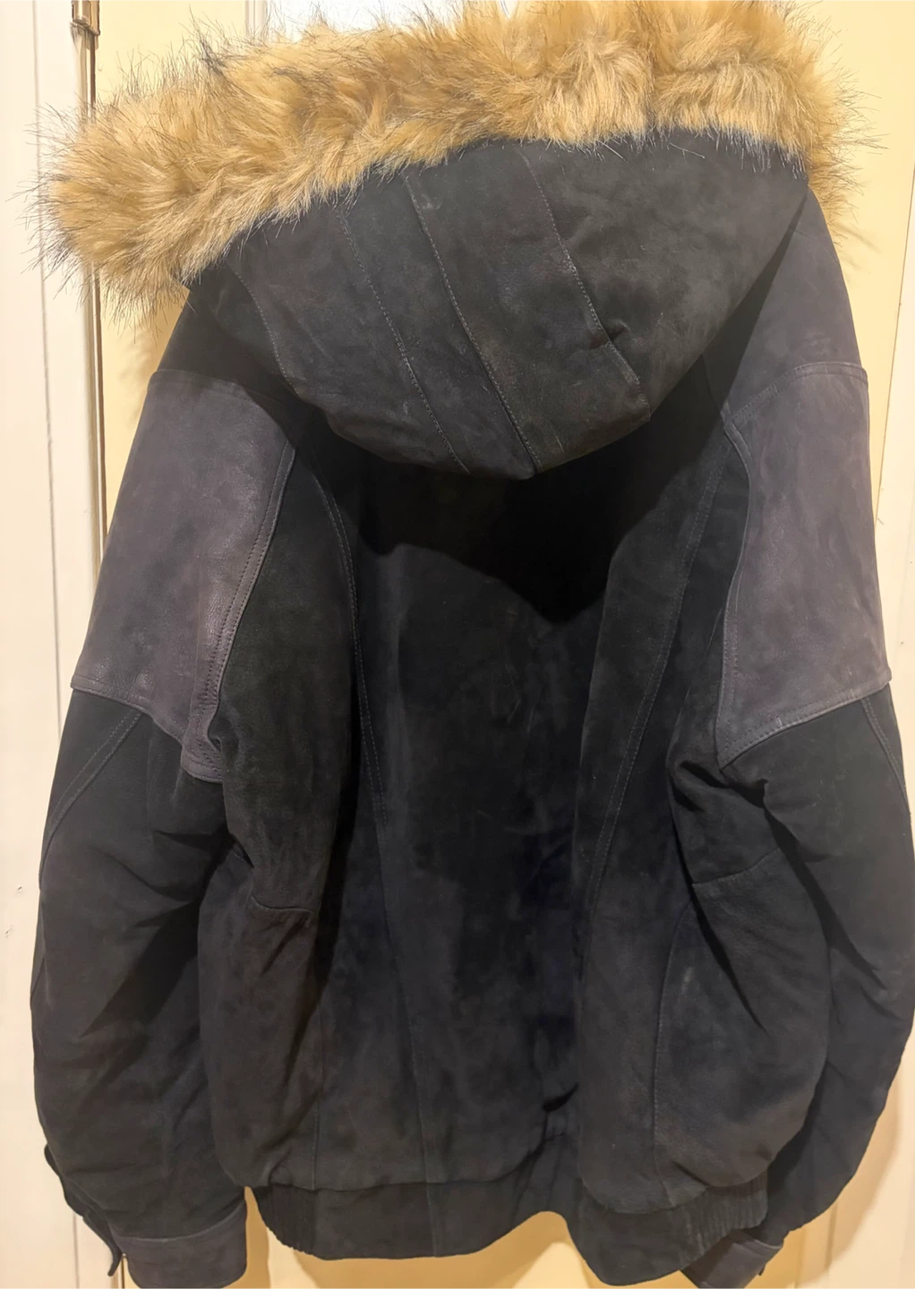 Vintage Phat Farm Black Suede Bomber Jacket 2XL - photo 3