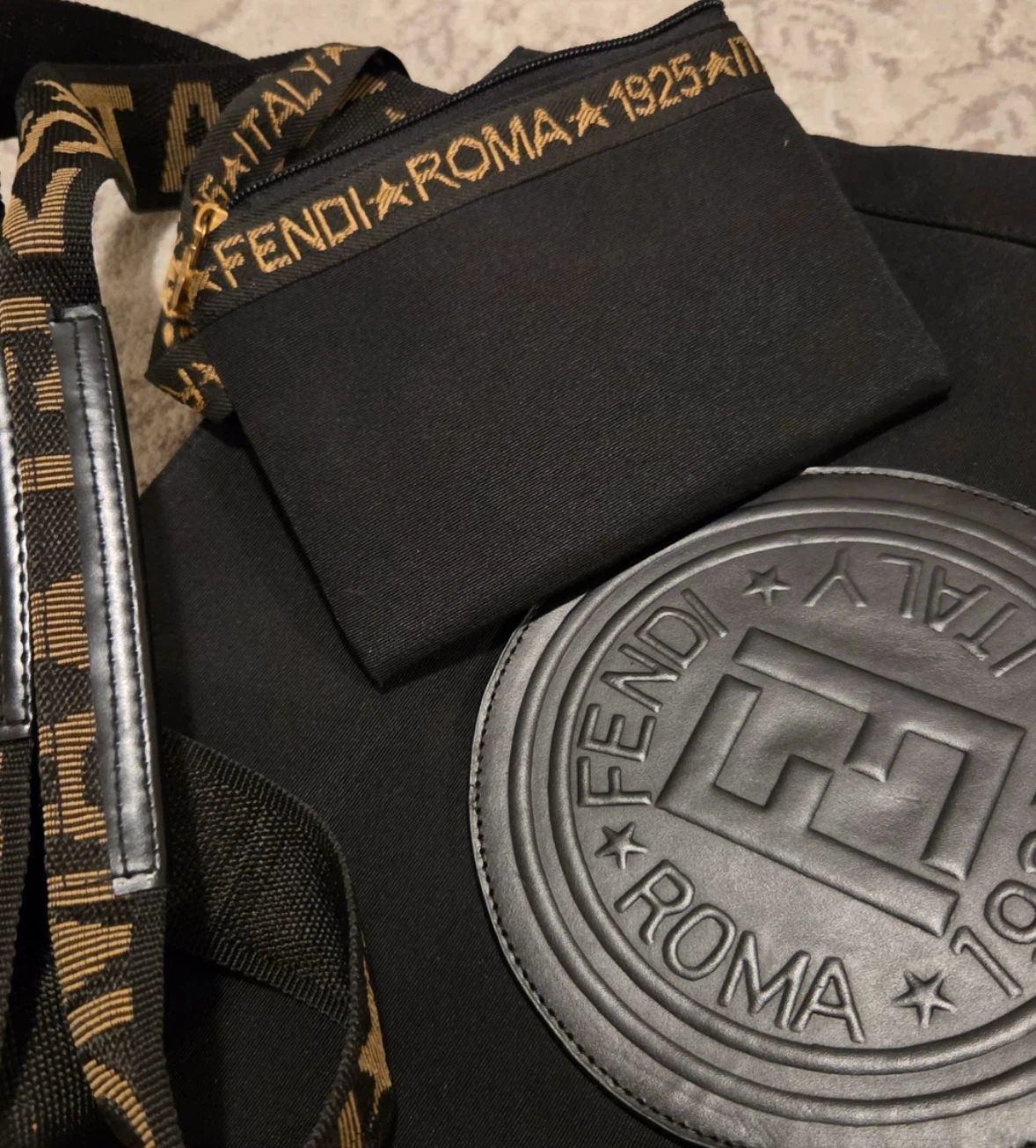 Fendi Canvas Tote Bag with Pouch - photo 3