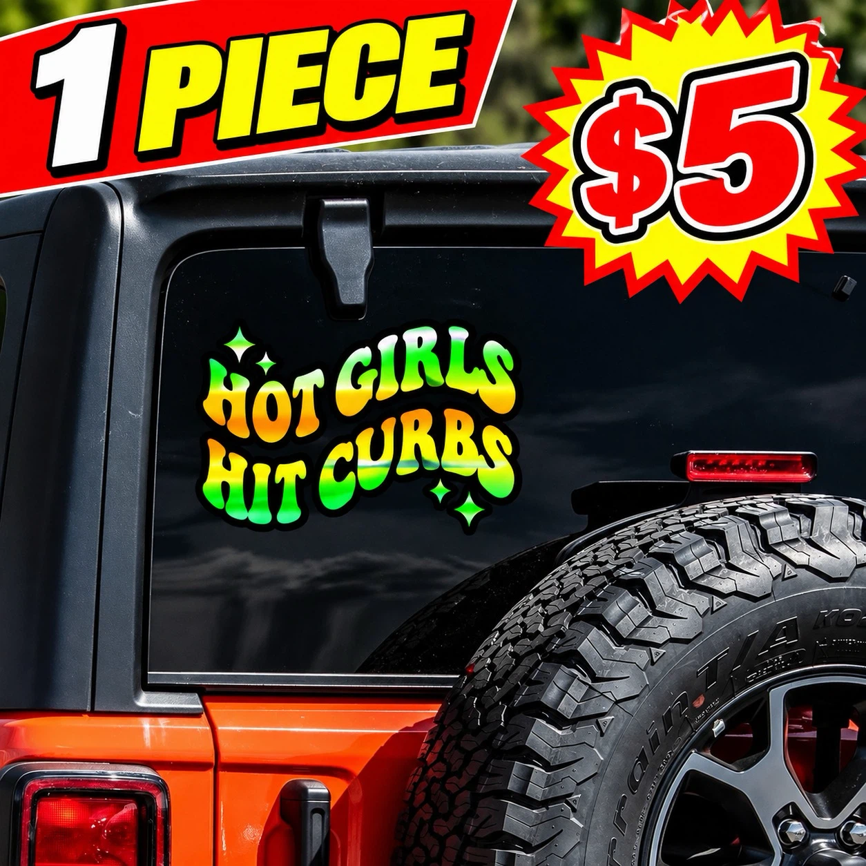 Hot Girls Hit Curbs Vinyl Decal