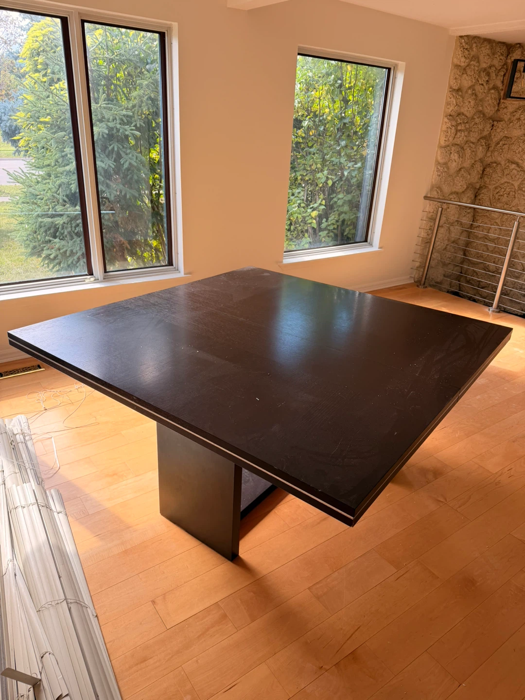 Italian Dark Brown Extendable Dining Table