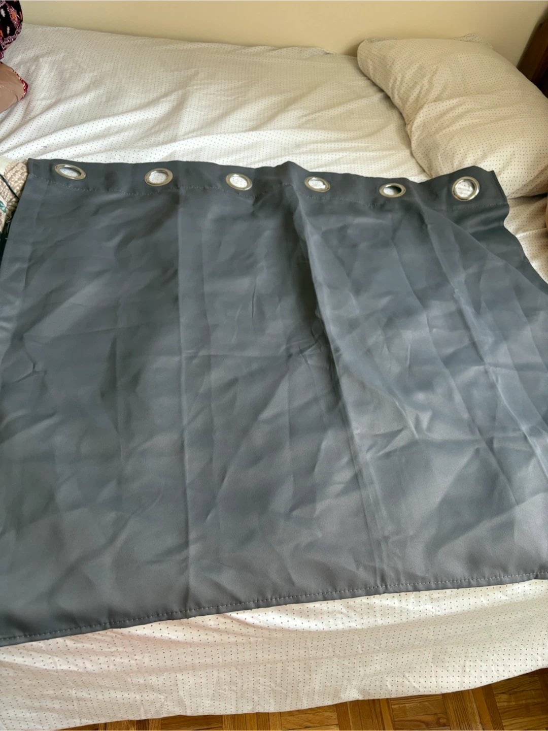 Grey Grommet Curtain