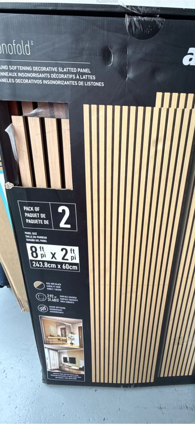 Akupanel Monofold Sound Softening Decorative Slatted Panels